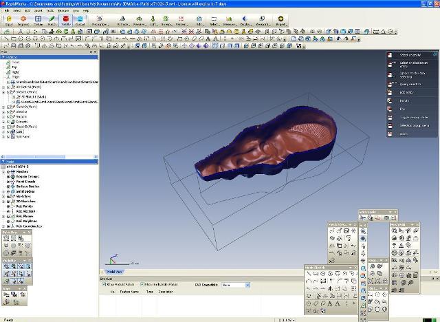 Masca Africa scanata 3D si copiata pt obtinere matrita mulaj.